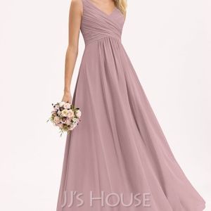 NWT Size 2 JJs House Bridesmaid Maxi Dress in Vintage Mauve